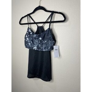 Nike Swim Women's Earth Dye Tankini Top Only Black and Gray Size Medium NWT